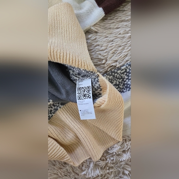 Colorblock Cropped Knit Sweater for Women #1098 NWOT - Picture 5 of 5